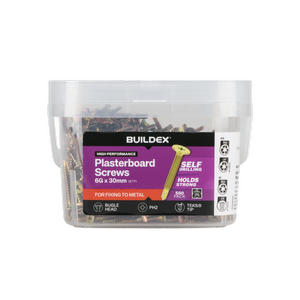 Buildex 6G x 30mm Gold Passivated Plasterboard Screws (TEKS® Tip) - 500 Pack