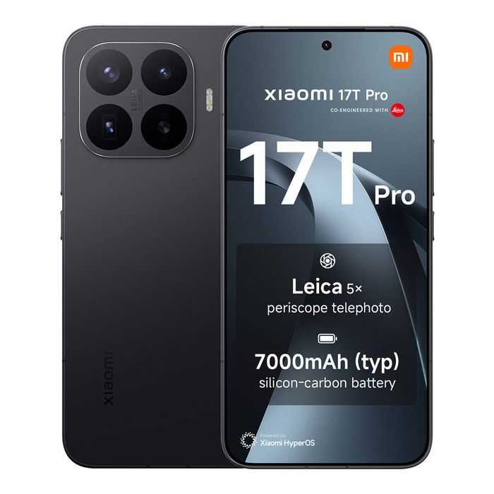 Xiaomi 17T Pro 5G (Dual Sim, 512GB/12GB, Leica Cam, 7000mAh, AU Version) - Black, network Unbranded, 512GB, 12GB RAM