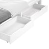 Oikiture 2x Trundle Storage Drawers for Bed Frame Wooden White