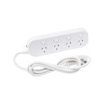 Jackson 4 Outlet White Switch Control Powerboard with Overload Protection 