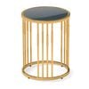 Costway Sofa Side Table Round Nightstand Stainless Steel Frame End Table