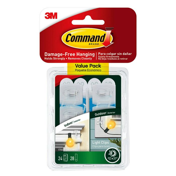 Command Outdoor Light Clips With Foam Strips