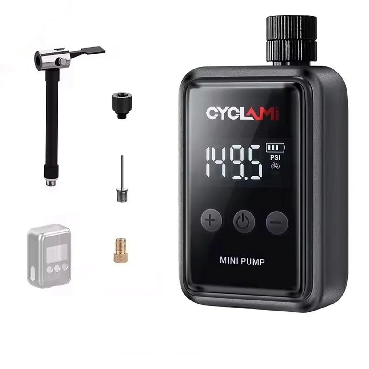 NNEOBA Mini Electric Bicycle Air Pump 150PSI High-Pressure Portable ...