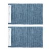 2PK Algodon Polyester Lawson Plush Bath Runner Denim 50x100cm