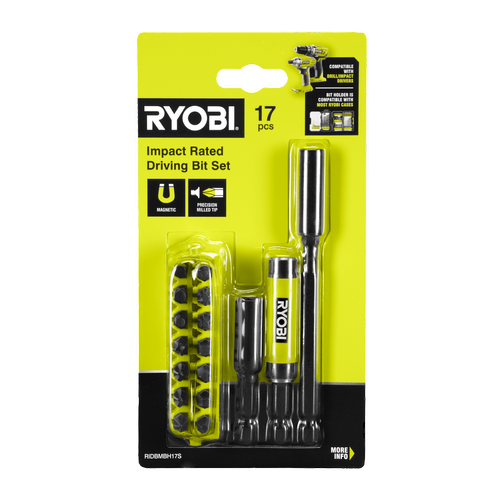 Ryobi 17 Piece Bit Holders Screw Guide Impact Driving Set Bunnings Australia