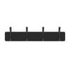 MODE 4 Black Hooks On Black Board Hat And Coat Rack