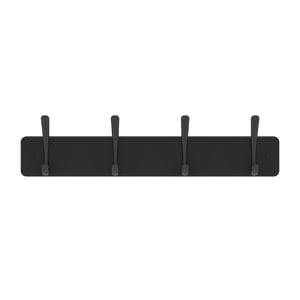 MODE 4 Black Hooks On Black Board Hat And Coat Rack
