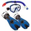 Land & Sea Sports 5-9y Porpoise Junior Snorkel Blue Flipper/glasses/fin Goggles