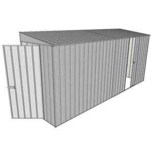 Build-A-Shed 1.2 x 4.5 x 2.0m Skillion Single Sliding Side Door Shed - Zinc