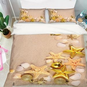 3D Beach Starfish 288 Bed Pillowcases Quilt Queen Size