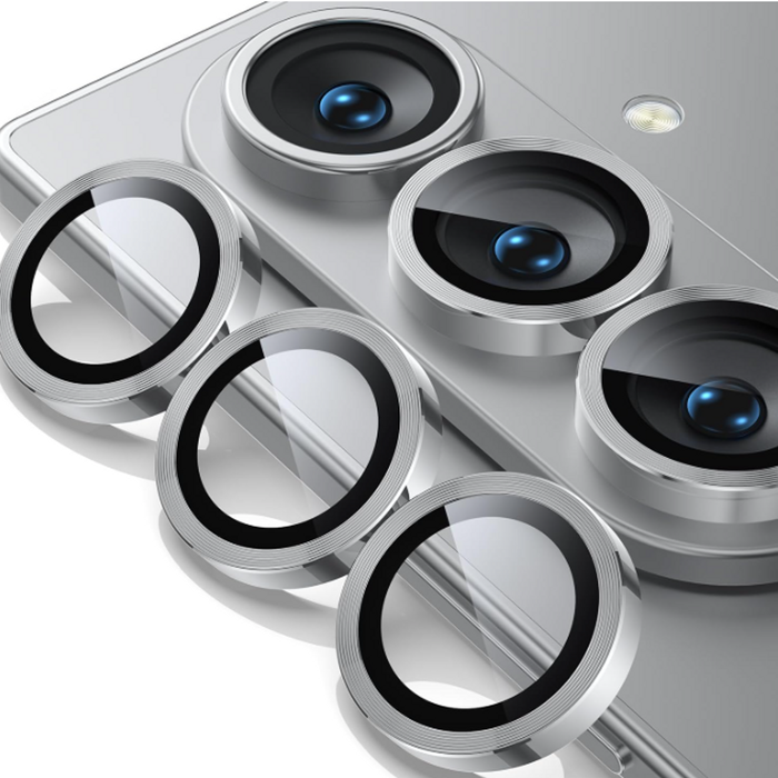 For Samsung Galaxy Z Fold 7 Metal Camera Lens Glass Individual Eagle Protector Cover - Silver