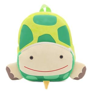 Anypack 3d Green Turtle School Backpack - Kids Plush Animal Bag