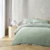 Accessorize Augusta Sage Crinkled Look Quilt Cover Set Queen