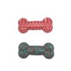 Happy Tails 16.3 x 4.6 x 7.6cm Christmas TPR Bone Dog Toy - 2 Pack