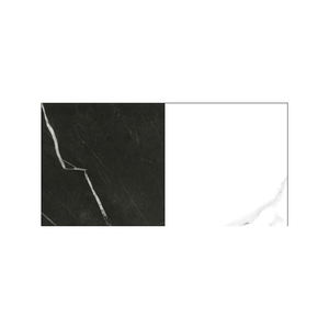 DesignerSplash 2100 x 1550 x 4mm Black Marble/White Marble Splashback