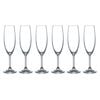 6pc Krystal Sienna Stemware SIN220 Champagne Flute Serveware 220ml Clear