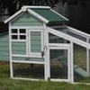 Yes4pets Green Small Chicken Coop With Nesting Box For 2 Chickens / Rabbit Hutch