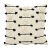 Casabianca Square Embroidered Cushion Natural & Black 45X45CM