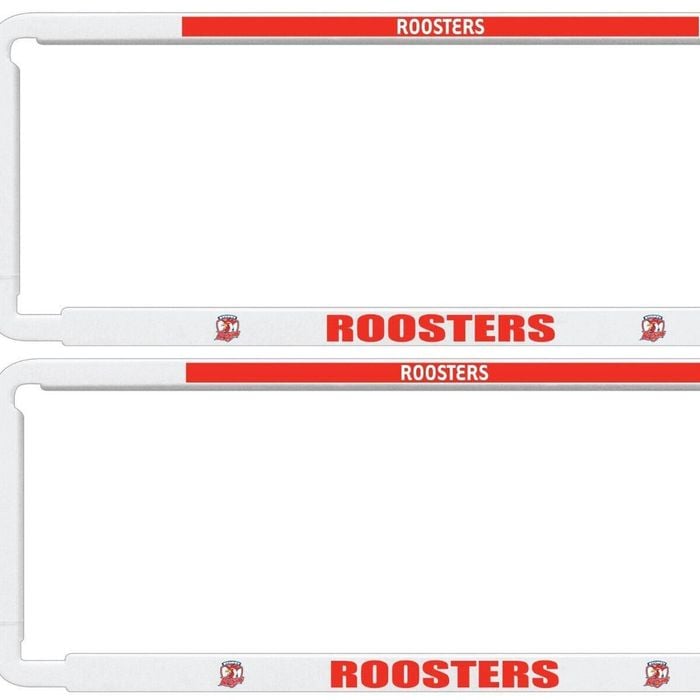Nrl Car Number Plate Frame - Set Of Two - Sydney Roosters - Front/back