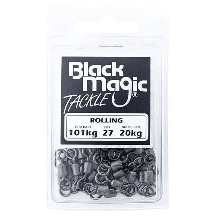 Black Magic Rolling Fishing Swivel Economy Pack 20kg (101kg Breaking Strain)