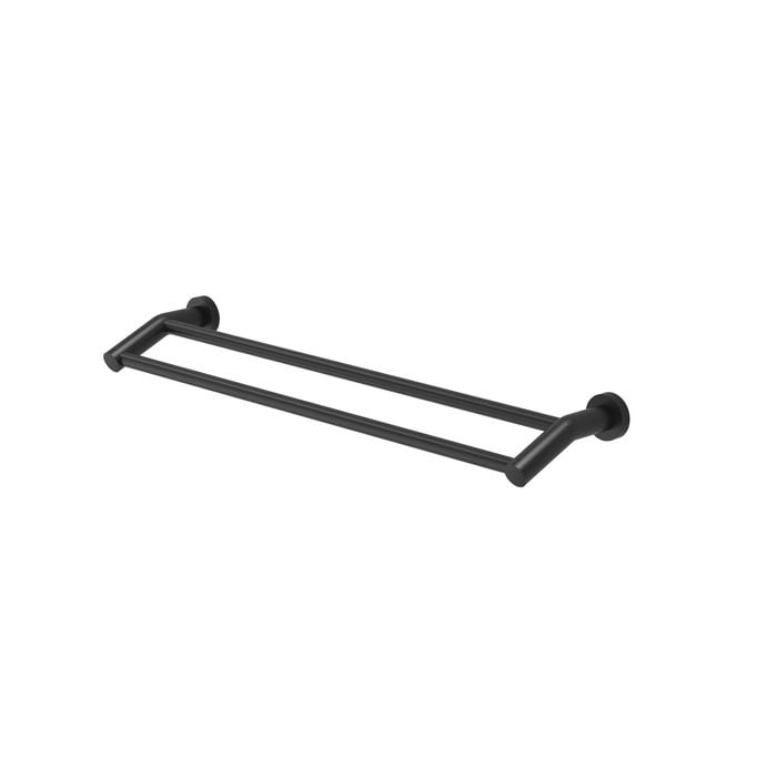 Cosmo 600mm Black Double Towel Rail