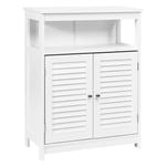 Costway Wooden Storage Cabinet 2 Doors Sideboard Kitchen,White
