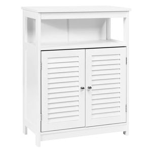 Costway Wooden Storage Cabinet 2 Doors Sideboard Kitchen White