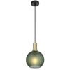 Telbix Patino Modern Pendant Hanging Lamp Light Glass Metal Green Matte