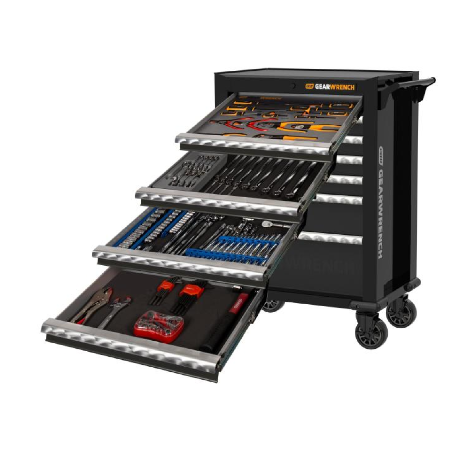 GEARWRENCH 198 Piece Combination Tool Kit 28 Tool Trolley Bunnings Australia