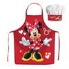 Disney Minnie Mouse Red Kids Apron And Chef's Hat Set