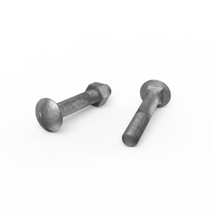 ZENITH M12 x 75mm Hot Dip Galvanised Cup Head Bolts & Nuts - Each