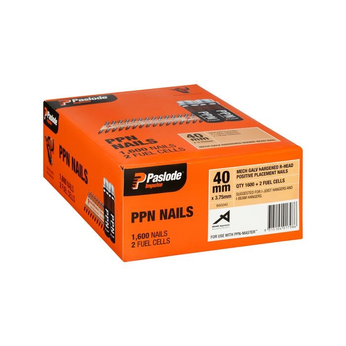 Paslode Impulse 40 x 3.75mm PPN Nails Galavnised - Box 1600