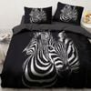 3D Black Zebra 161 Bed Pillowcases Quilt Queen Size