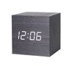 Catzon Modern Black Wooden Alarm Clock Thermometer Calendar-white
