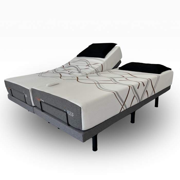 Solace Sleep Adjustable Massage Bed and Copper Memory Foam