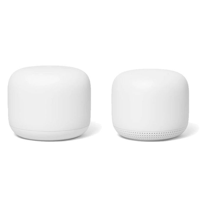 Google Nest WiFi Home Mesh Router 2 Pack GA00822 - 1 Base Unit and 1 Wifi Points Unit