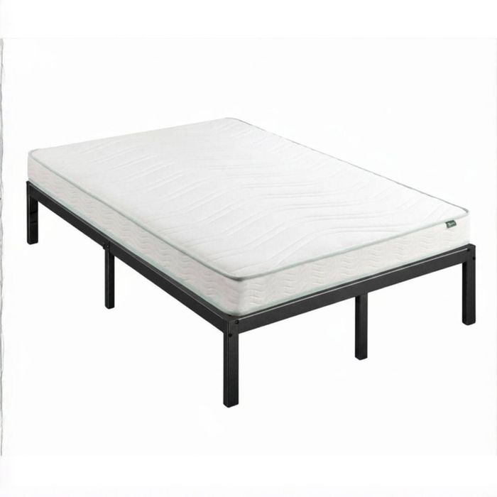 Zinus Queen Elias Metal Bed Base & Bonnell Spring Mattress Set, Essential Inner Spring