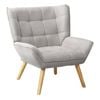 Oikiture Armchair Fabric Upholstered Grey