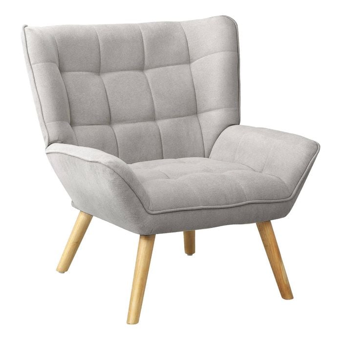 Oikiture Armchair Fabric Upholstered Grey