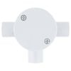 DETA 25mm PVC Conduit 3Way Round Junction Box Grey - Single Pack