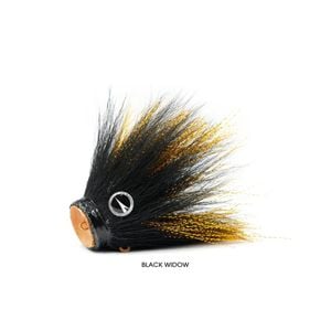 VMC Rapala Mustache Shallow 22g Fishing Jig Head With Bucktail Rig Black Widow