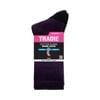 Tradie Women's Multi Ribbed Cotton Crew Socks 3 Pack Size 9-11