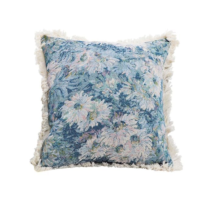 SOGA Oil Painting Floral Needlepoint Pillow 45cm