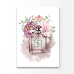 Perfume Pink Flowers Print 100% Australian Made 100 x 150cm (Acrylic)