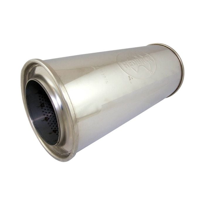 Redback 4" Performance Muffler Centre/centre - 6" Round, 14" Long, 304 Ss