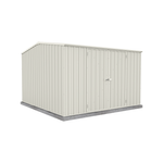 Absco Sheds 3.0 x 3.0 x 2.06m Surfmist Premier Double Door Garden Shed