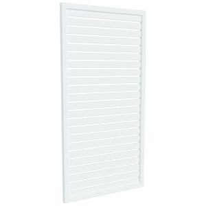 ProtectorAl 300-1000W X 1001-2000H Pearl White Aluminium Welded Slat Panel Horizontal 18mm Gap