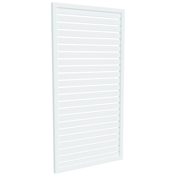 ProtectorAl 300-1000W X 1001-2000H Pearl White Aluminium Welded Slat Panel Horizontal 18mm Gap