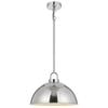Telbix Emerson Vintage Pendant Hanging Lamp Light Metal Chrome Chrome