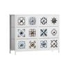 Levede 6 Drawers Patterned Cabinet White